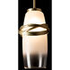 Trilogy 1 Light 7.8 inch Modern Brass Mini Pendant Ceiling Light in Frost with Clear