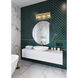 Glacier 3 Light 24 inch Modern Gold Vanity Wall Light