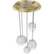Sonoma Ave. 5 Light 28 inch Brushed Brass Multi Port Pendant Ceiling Light