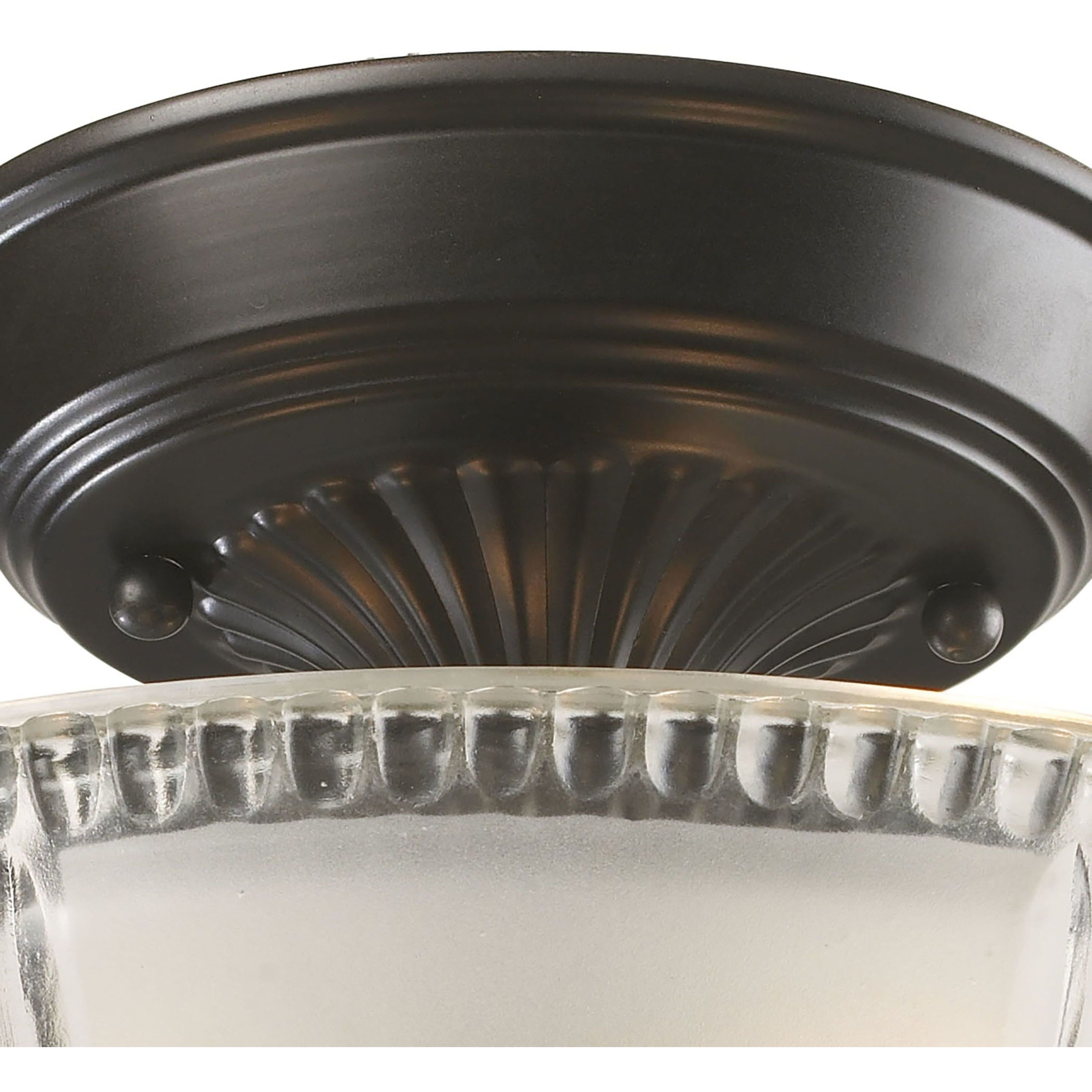 Restoration 3 Light 12 inch Oiled Bronze Semi Flush Mount Ceiling Light