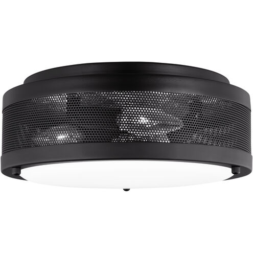 Vander 3 Light 12 inch Midnight Black Ceiling Flush Mount Ceiling Light