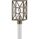Coastal Elements Brixton 1 Light 15.5 inch Burnished Bronze Outdoor Post Mount Lantern, Medium