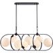 Concentro 8 Light 56 inch Dark Bronze Linear Chandelier Ceiling Light