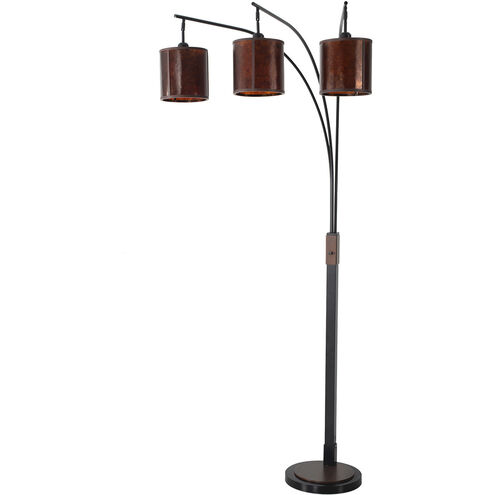 Layers 86 inch 60.00 watt Charcoal Gray and Gunmetal Arc Floor Lamp Portable Light