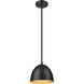 Vega 1 Light 8 inch Matte Black Pendant Ceiling Light
