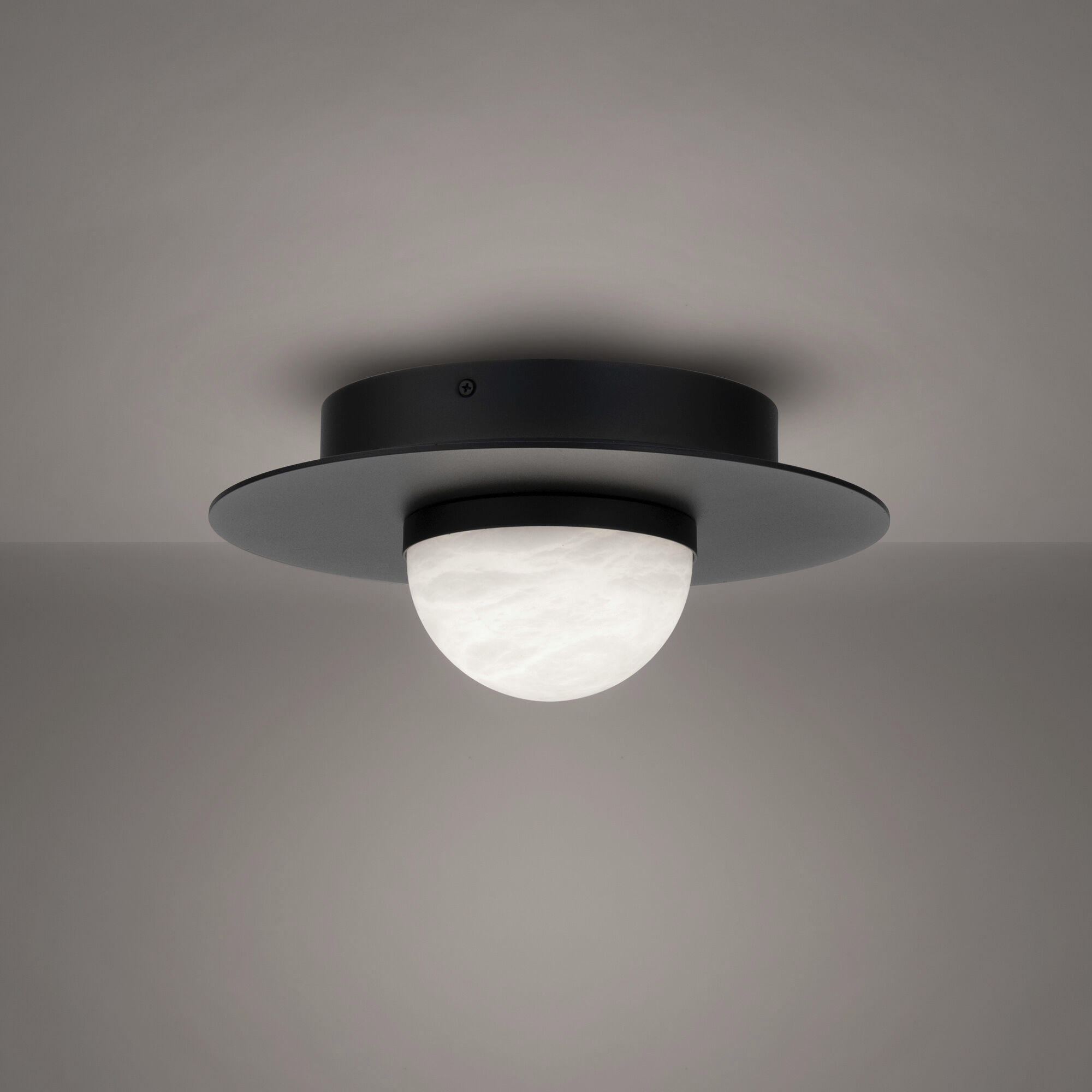 Landed 1 Light 12 inch Black Flush Mount Ceiling Light