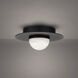 Landed 1 Light 12 inch Black Flush Mount Ceiling Light