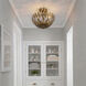 Merylmint 4 Light 15.75 inch Painted Aged Brass Semi-Flush Mount Ceiling Light