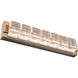 Tessera LED 24.8 inch Novel Brass with Dark Oak Vanity Light Wall Light in 2700K LED, Wave Cast, Medium