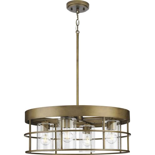 Burgess 4 Light 23.75 inch Aged Bronze Chandelier Ceiling Light, Design Series