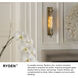 Ryden 1 Light 4.5 inch Heritage Brass Sconce Wall Light in Etched White