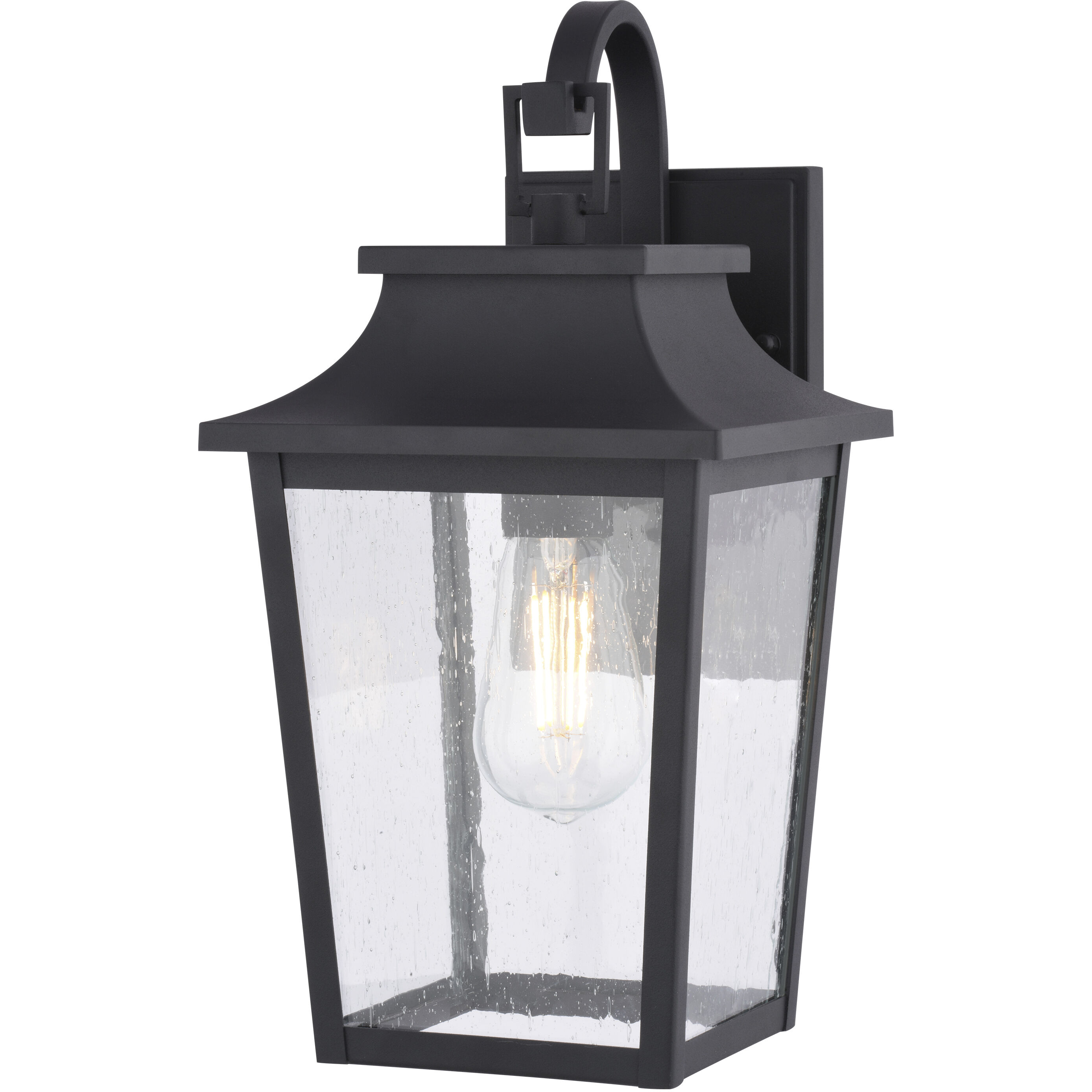 Irving Park 1 Light 13.75 inch Textured Black Outdoor Wall