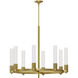 Alora Mood Rue 8 Light 38 inch Brushed Gold Chandelier Ceiling Light