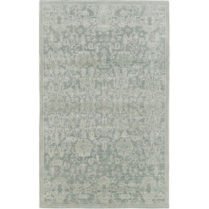 Opulent 108 X 72 inch Green and Green Area Rug, Wool, Cotton, and Viscose