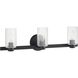 Bedminster 3 Light 24 inch Matte Black Vanity Light Wall Light