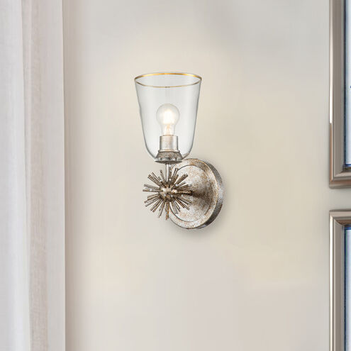 Staring 1 Light 7 inch Silver Leaf Sconce Wall Light