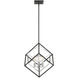 Dexter 3 Light 21 inch Matte Black with Polished Chrome Accents Pendant Ceiling Light