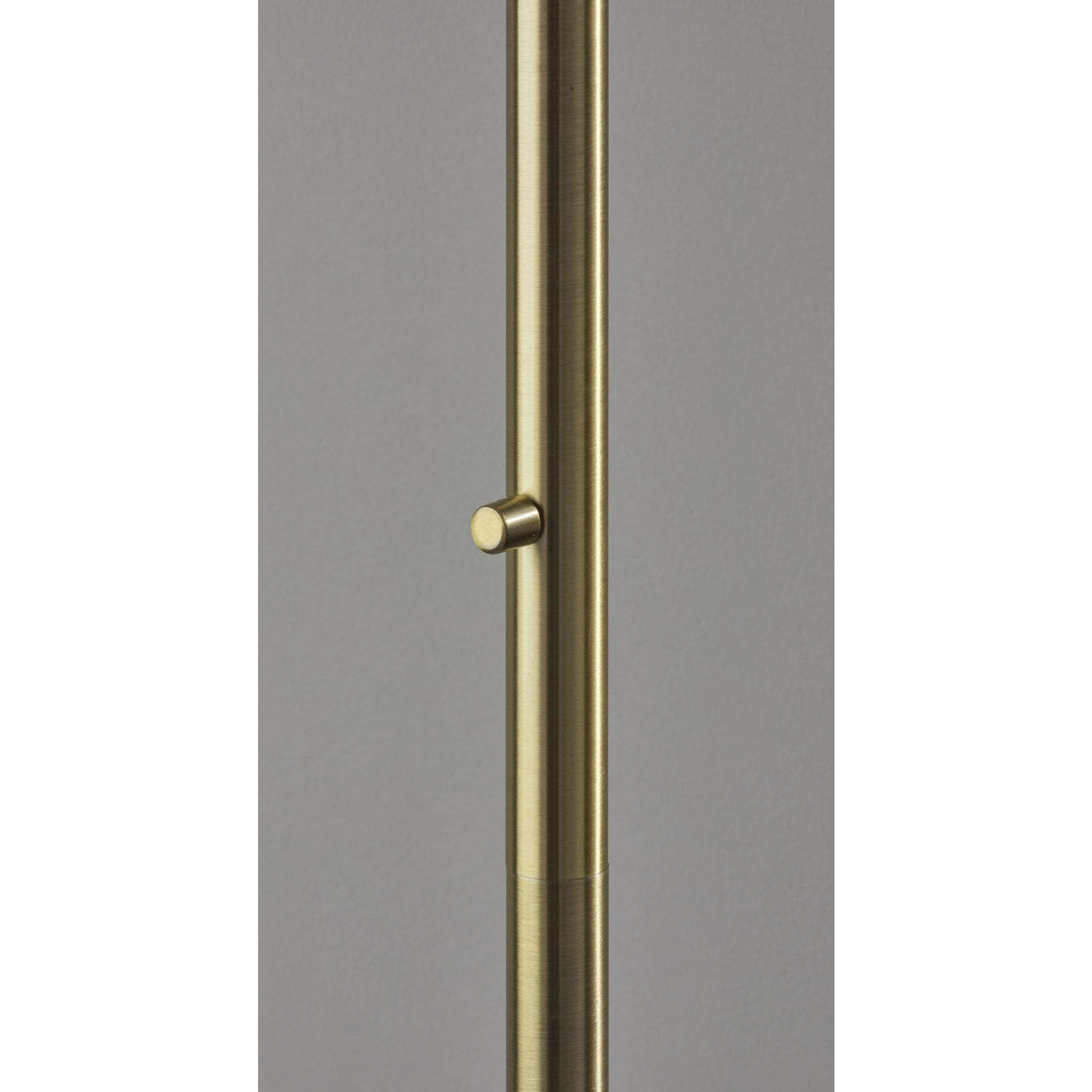 Delaney 76 inch 150.00 watt Antique Brass Arc Floor Lamp Portable Light