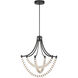 Pearl LED 29.25 inch Dark Matte Black Chandelier Ceiling Light