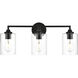 Mayson 3 Light 23 inch Black Bath Sconce Wall Light