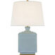 Thomas O'Brien Meurice 27 inch 15 watt Silk Blue Table Lamp Portable Light
