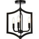 Kiera 3 Light 12 inch Black Flush Mount Ceiling Light