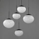 Nimbus LED 26.25 inch Black Multi-Light Pendant Ceiling Light in White Cirrus