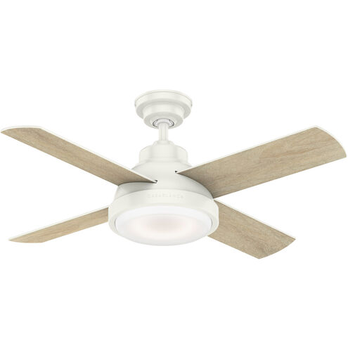 Levitt 44 inch Fresh White with Fresh White, Rustic Oak Blades Ceiling Fan