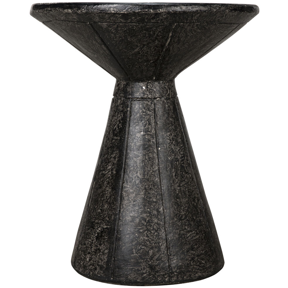 Pedestal 24 X 20 inch Black Fiber Cement Side Table