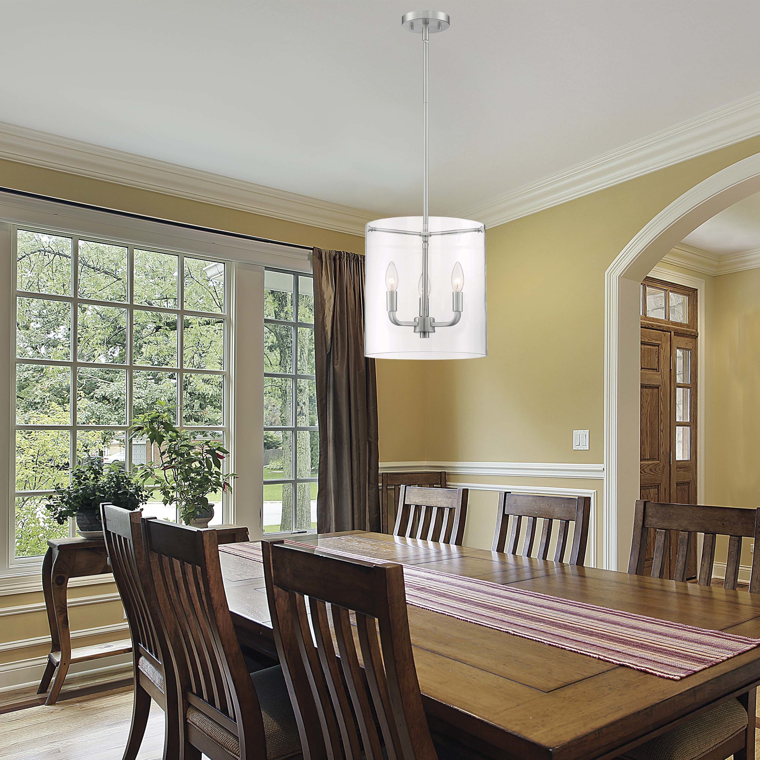 Sommerset 3 Light 12 inch Brushed Nickel Pendant Ceiling Light