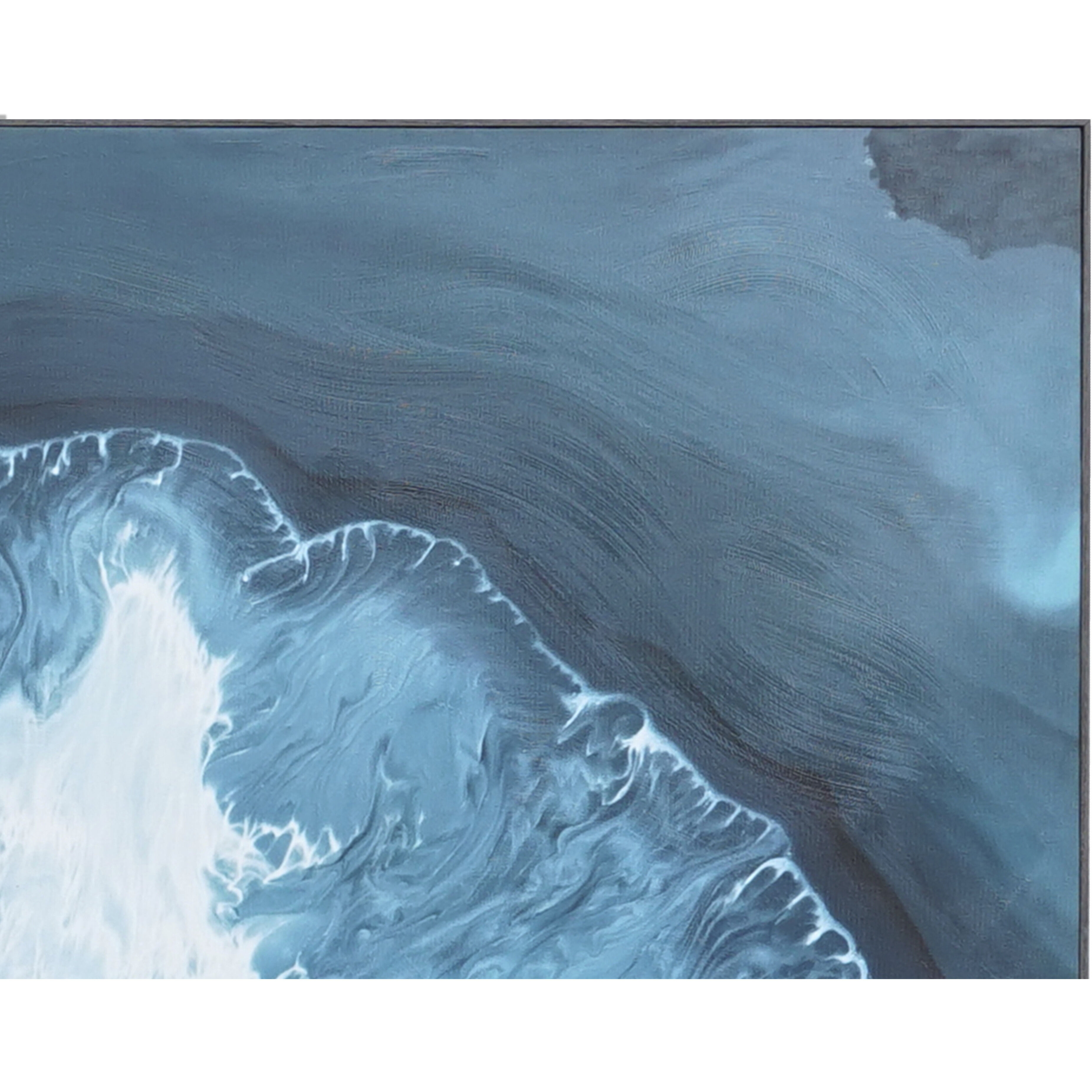 Aquamarine Distressed Brown Luxe Art, Set Of 2