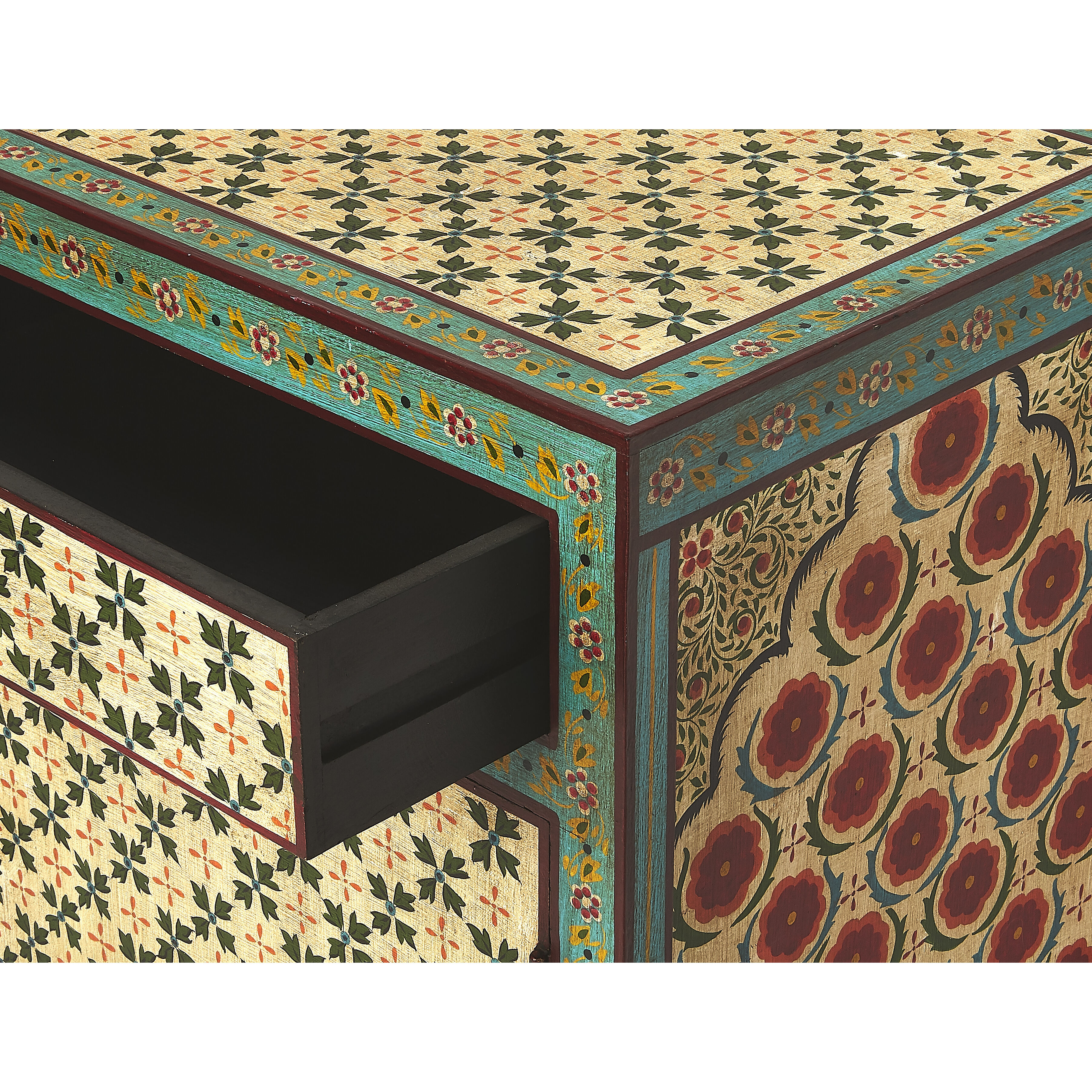 Perna Hand Painted Artifacts Chest/Cabinet