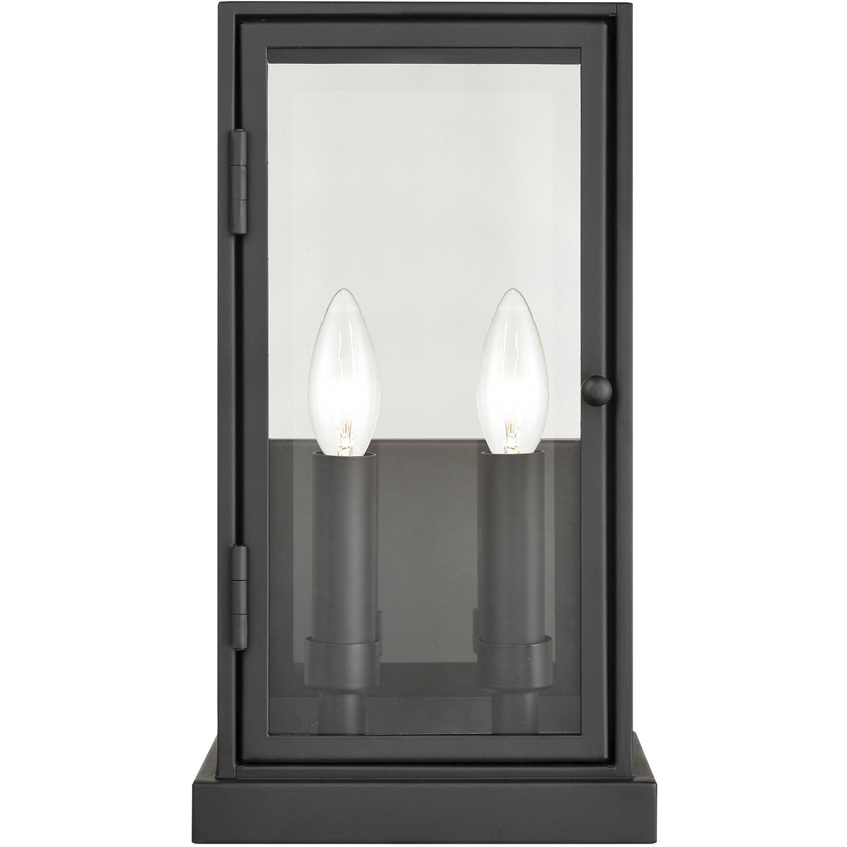 Foundation 2 Light 13 inch Matte Black Outdoor Sconce