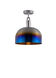 Forked LED 13.39 inch Burnt Steel Flush Mount Ceiling Light