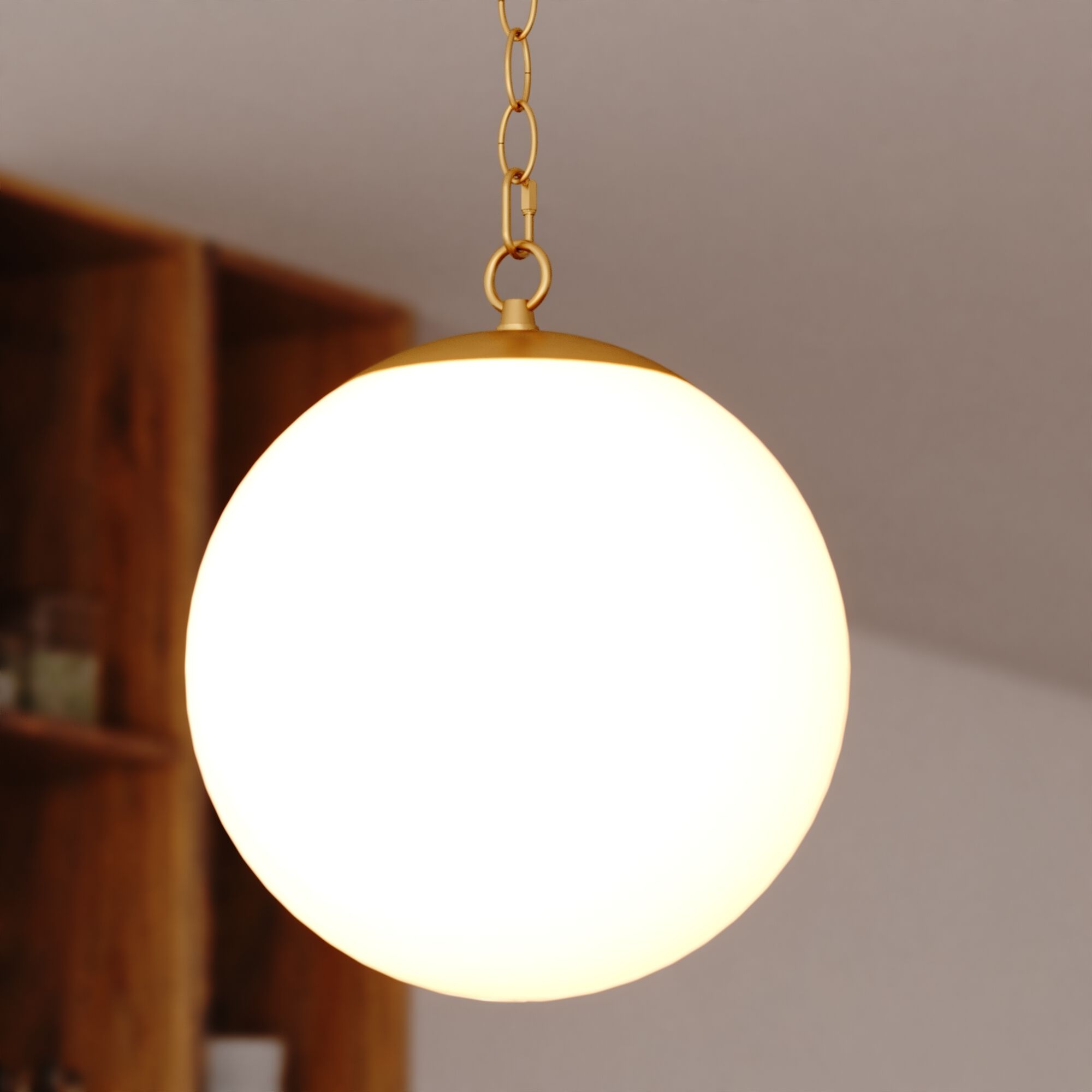 Linden LED 12 inch Muted Brass Pendant Ceiling Light