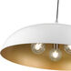 Amador 3 Light 24 inch Shiny White with Polished Chrome Accents Pendant Ceiling Light, Large