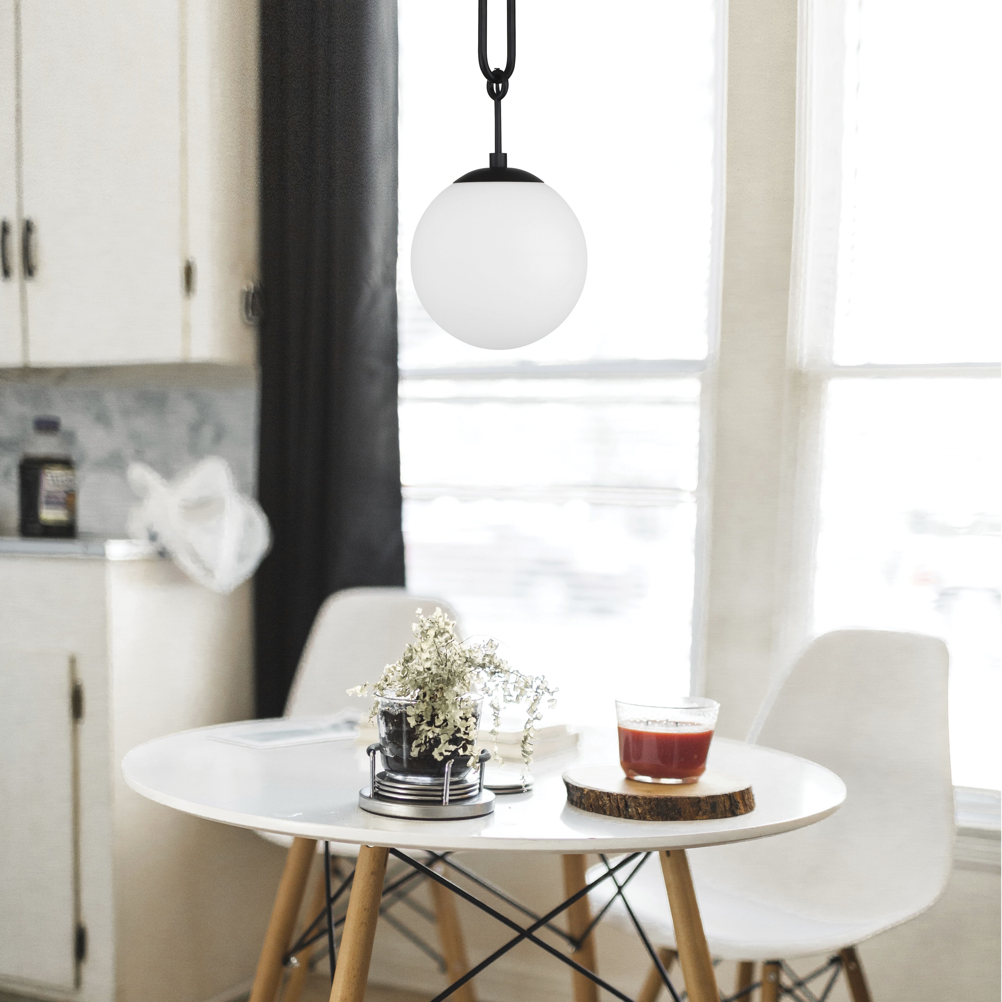 Becker 1 Light 10 inch Matte Black Pendant Ceiling Light, Essentials