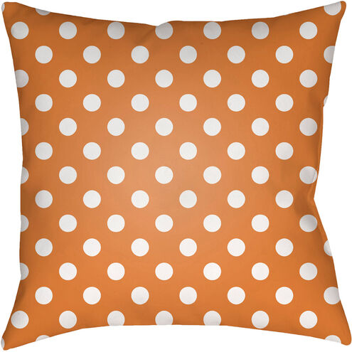 Boo 18 X 18 inch Orange and White Outdoor Throw Pillow