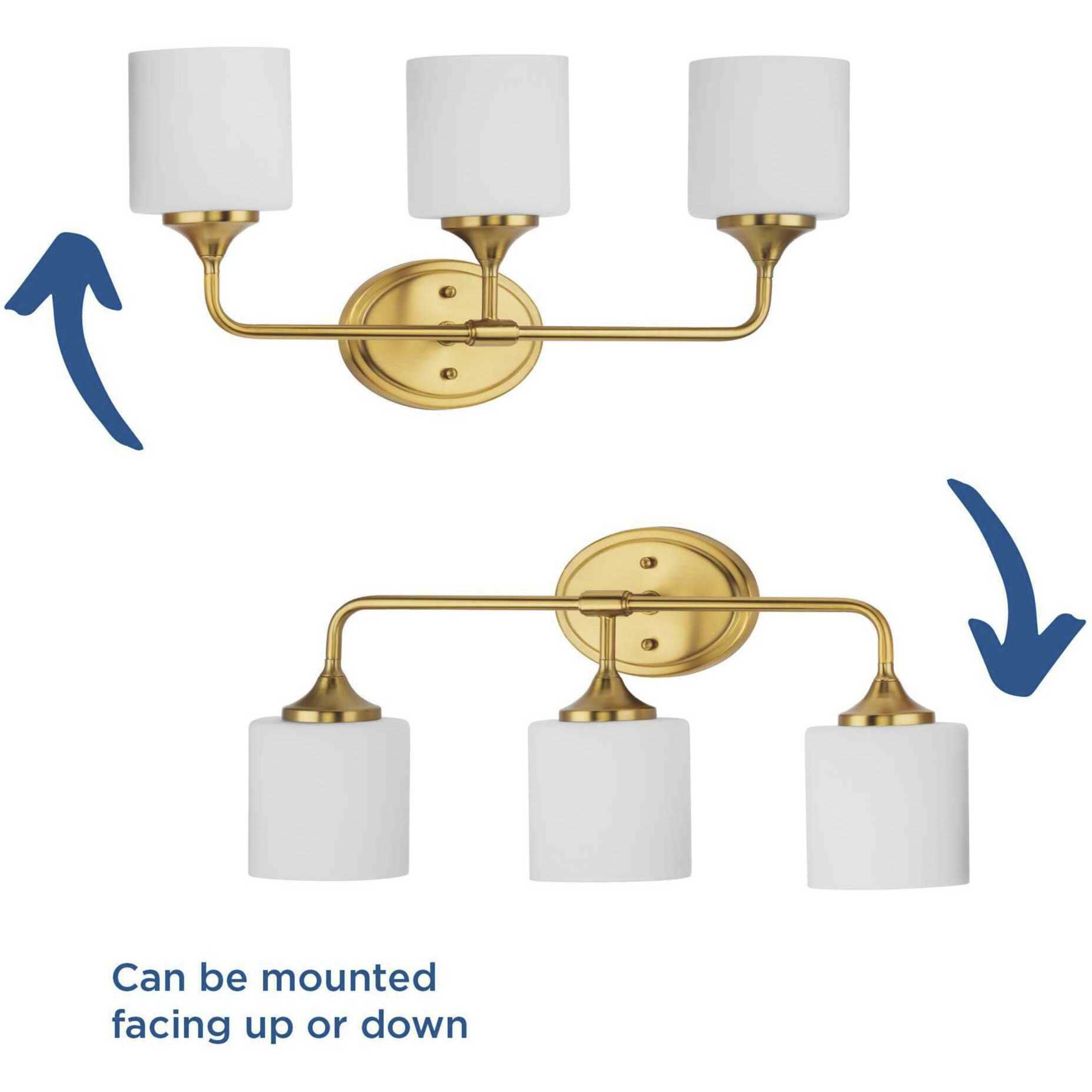 Lynzie 3 Light 23.88 inch Brushed Gold Bath Vanity Light Wall Light