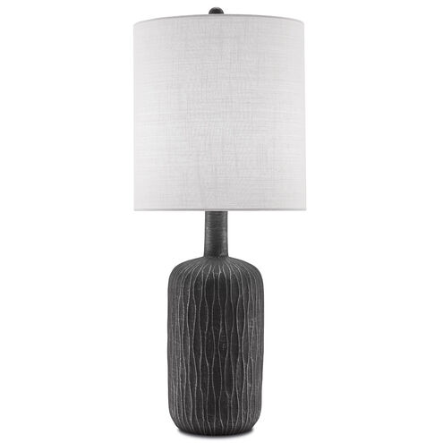 Rivers 32.5 inch 150 watt Steel Gray/Matte Black Table Lamp Portable Light