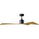 Adler 52 inch Midnight Black with Natural Honey ABS Blades Ceiling Fan
