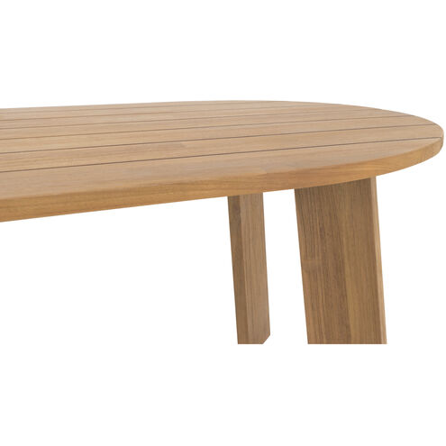 Delta 84 X 39.5 inch Natural Outdoor Dining Table, Oval
