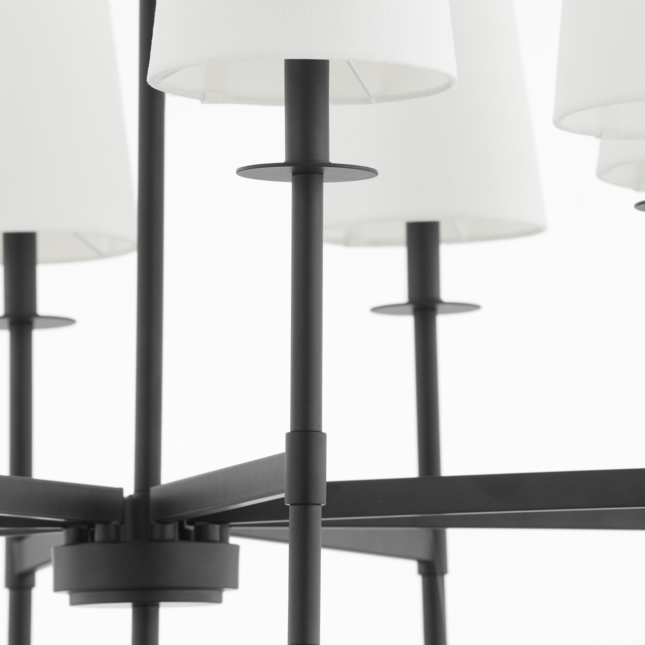 Belshaw 8 Light 33 inch Matte Black Chandelier Ceiling Light