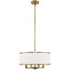 Park Ridge 4 Light 18 inch Antique Brass Pendant Chandelier Ceiling Light