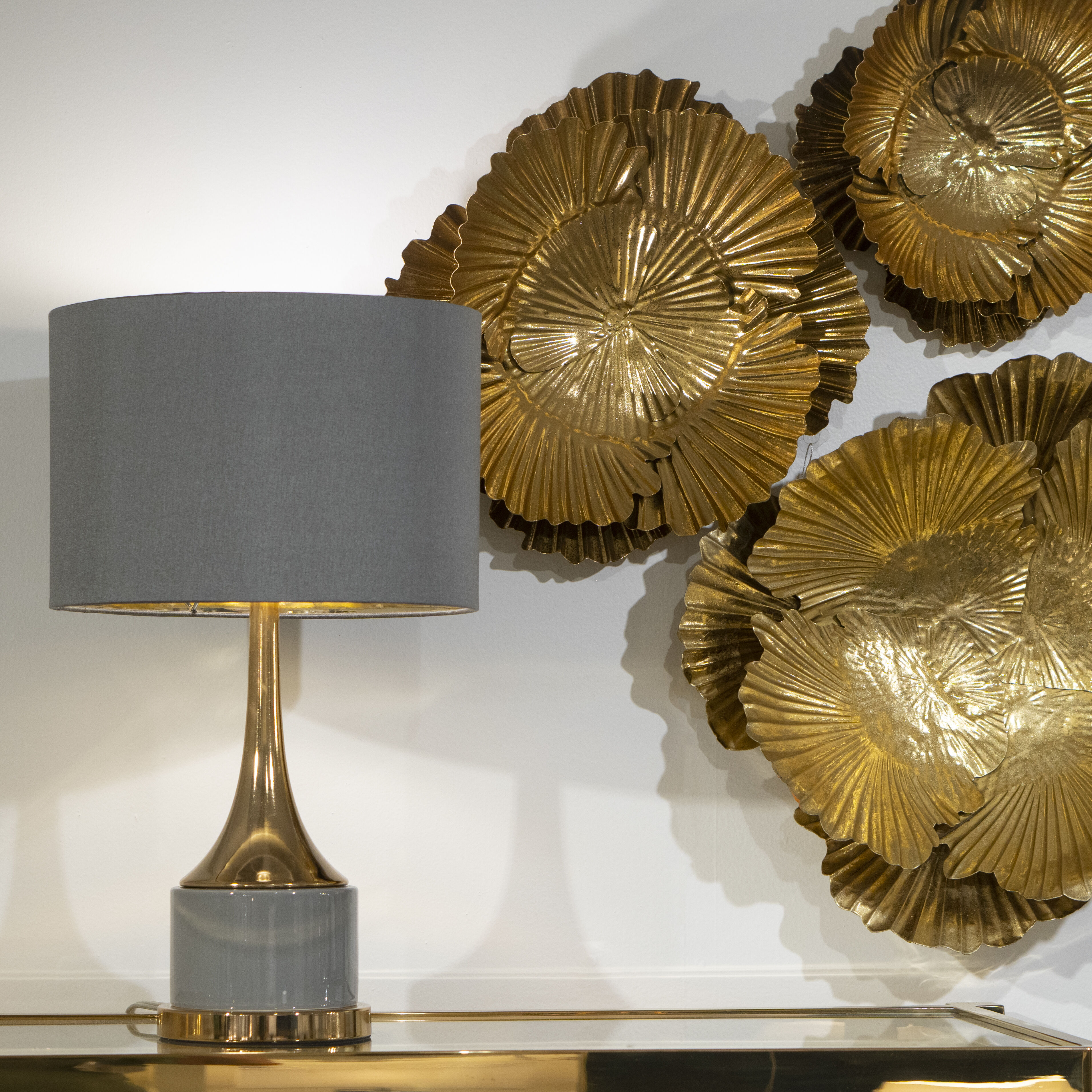 Organic Gold Dimensional Wall Art, Set of 3