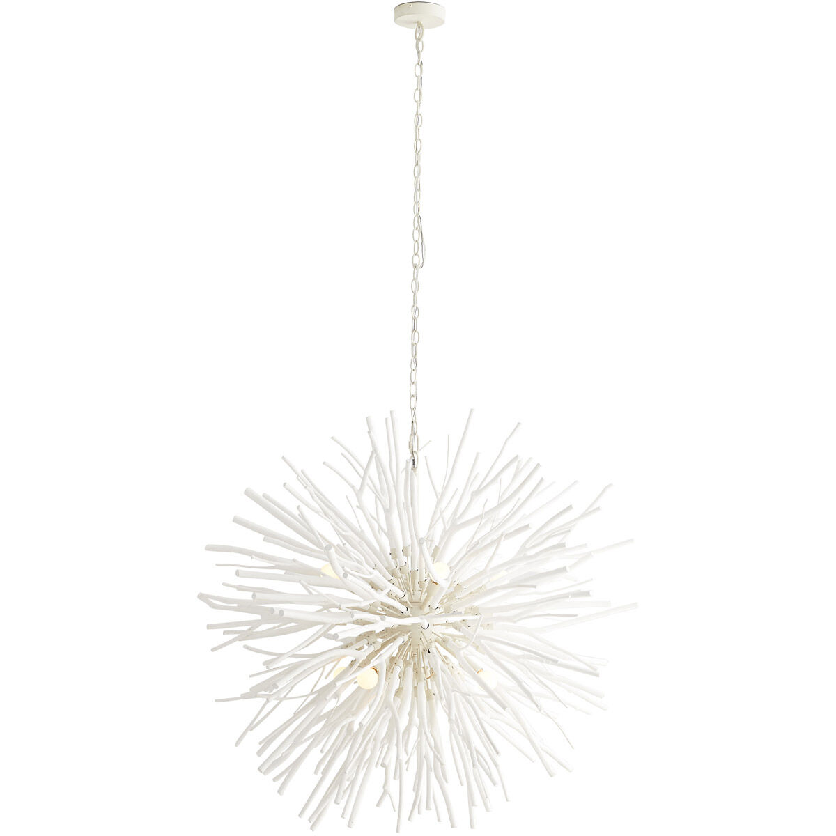 Finch 8 Light 43 inch White Chandelier Ceiling Light