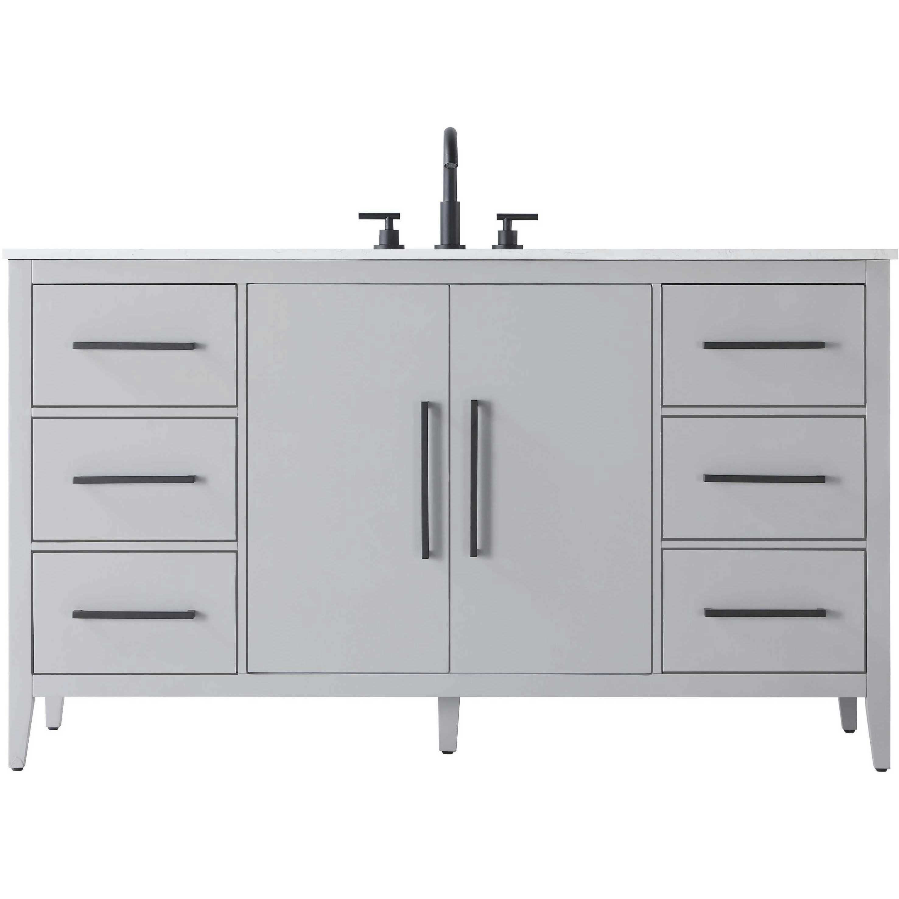 Millie 60 X 35 inch Grey Bathroom Vanity Cabinet