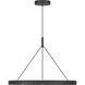 Peter Bristol Cloak LED 30.4 inch Nightshade Black Chandelier Ceiling Light