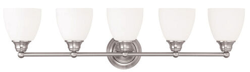 Somerville 5 Light 34 inch Brushed Nickel Bath Vanity Wall Light