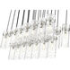 Fontaine Linear Chandelier Ceiling Light in Brushed Nickel
